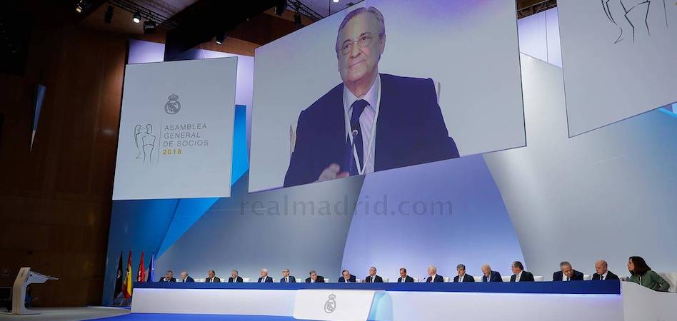 Florentino Pérez explicó en la última asamblea que el renovado estadio facturará 150 millones más al año